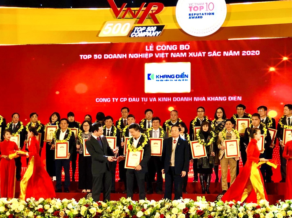 Khang Điền được vinh danh Top 50 doanh nghiệp Việt Nam xuất sắc năm 2020