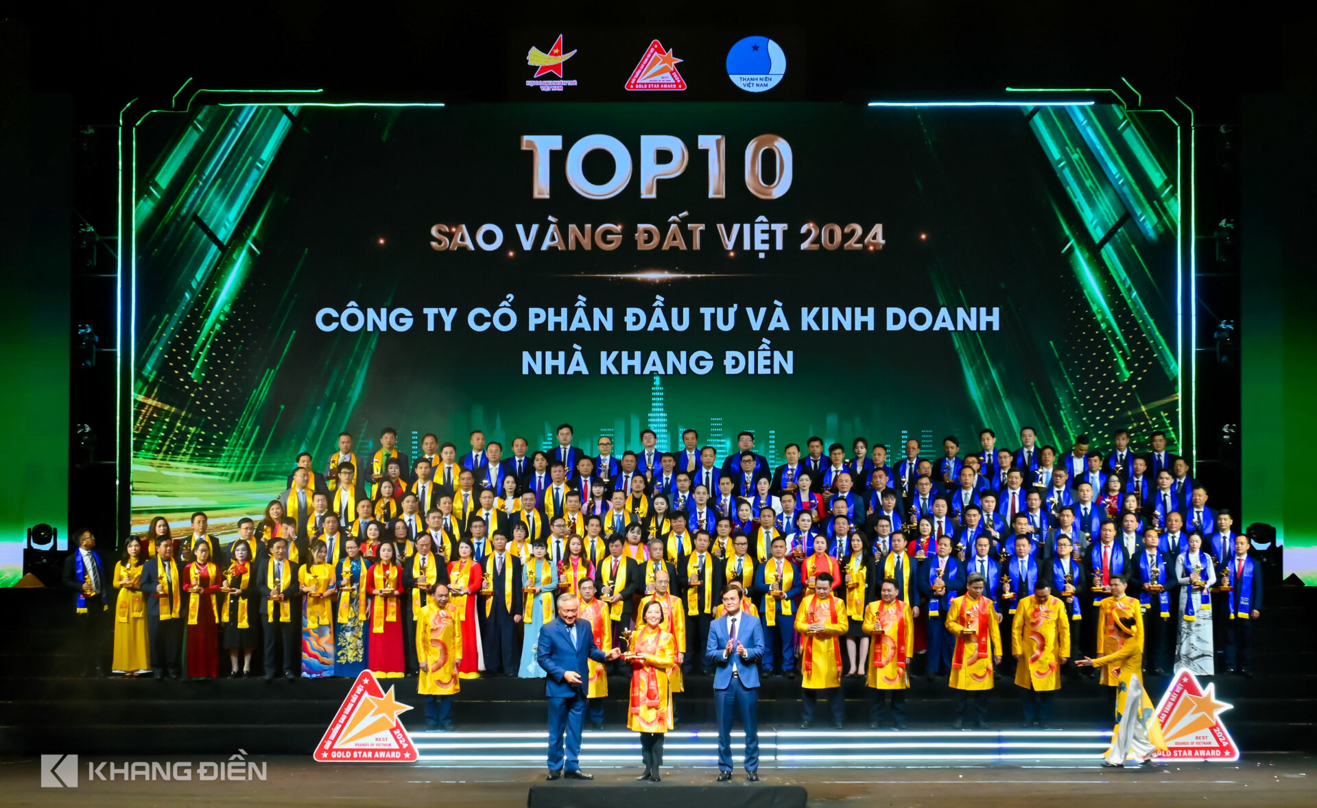 TẬP ĐOÀN KHANG ĐIỀN (KDH) ĐƯỢC VINH DANH “TOP 10 SAO VÀNG ĐẤT VIỆT 2024”