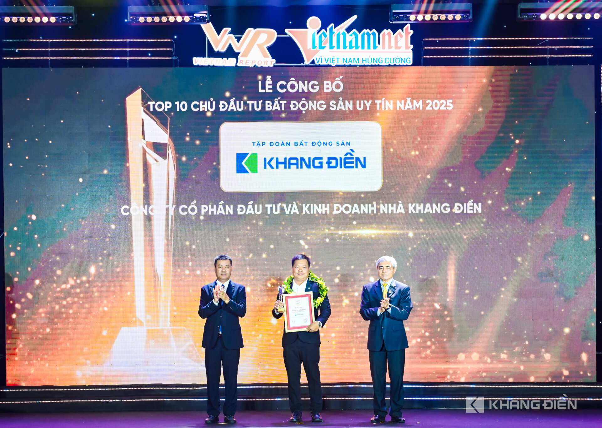 TẬP ĐOÀN KHANG ĐIỀN (KDH) ĐƯỢC VINH DANH “ TOP 10 CHỦ ĐẦU TƯ BẤT ĐỘNG SẢN UY TÍN” LẦN THỨ 8 LIÊN TIẾP